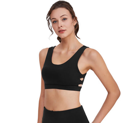 カスタマイズ可能な高輝度試しのブラ78%Polyester 22%Spandexの薄いヨガの上