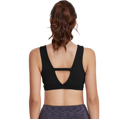 カスタマイズ可能な高輝度試しのブラ78%Polyester 22%Spandexの薄いヨガの上