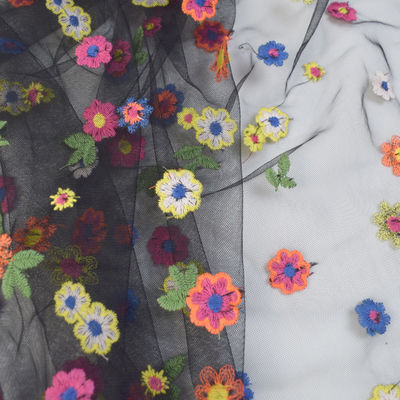 160CMの刺繍のよいナイロン柔らかい網の服の生地のテュルのレース