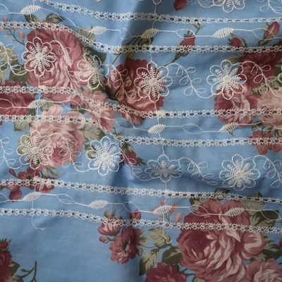 防水有機性綿織物のよこ糸は105のGsm刺繍された60Sを印刷した