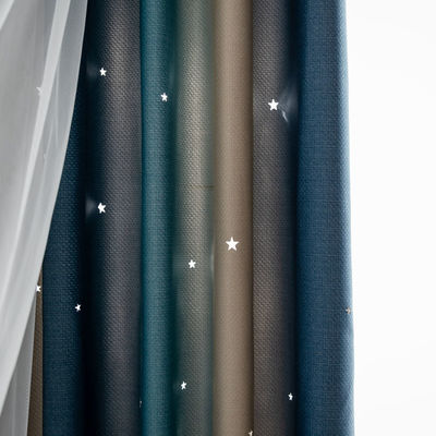 柔らかいポリエステル カーテンの生地の勾配色の炎-抑制剤