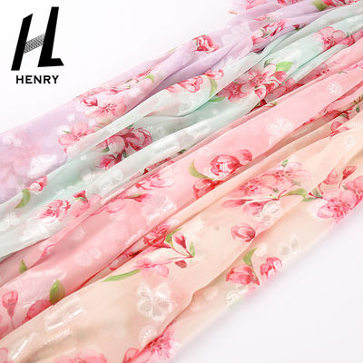 DIYの装飾のためのパターン柔らかいテュルの注文生地の軽くて柔らかい花柄